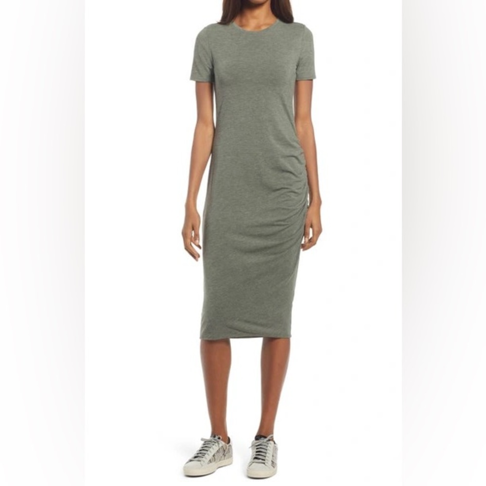 Treasure & Bond side ruched bodycon dress